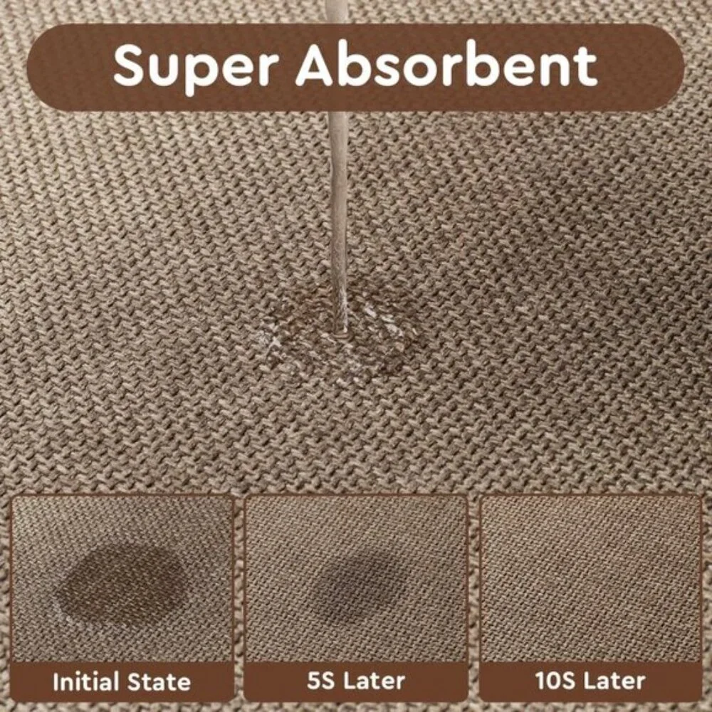 New 20x32In Tan Kitchen Mat, Non Slip Washable Rug with Rubber Back for Floor